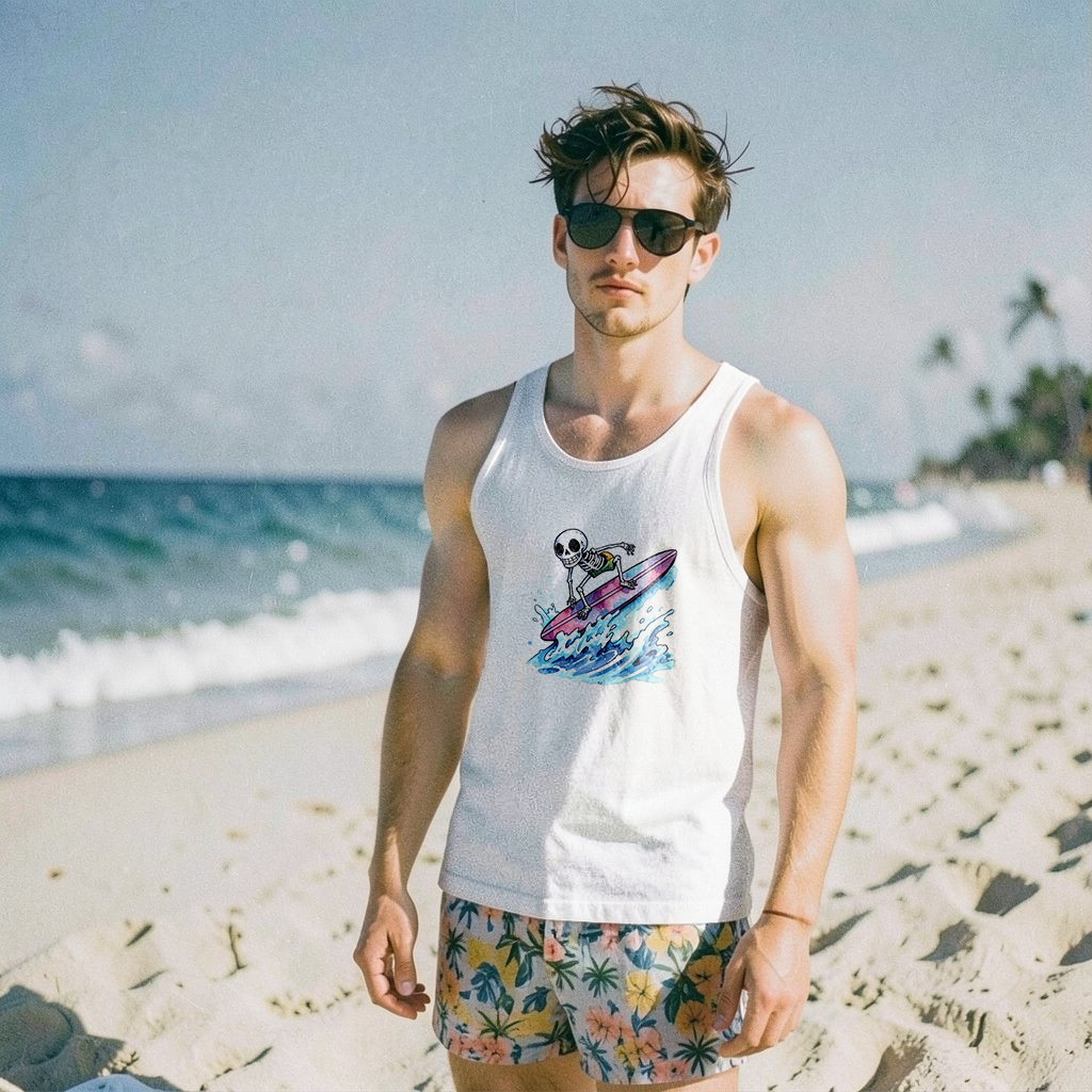 Camiseta Tank Top Playa Surfista