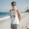 Camiseta Tank Top Playa Sombrilla